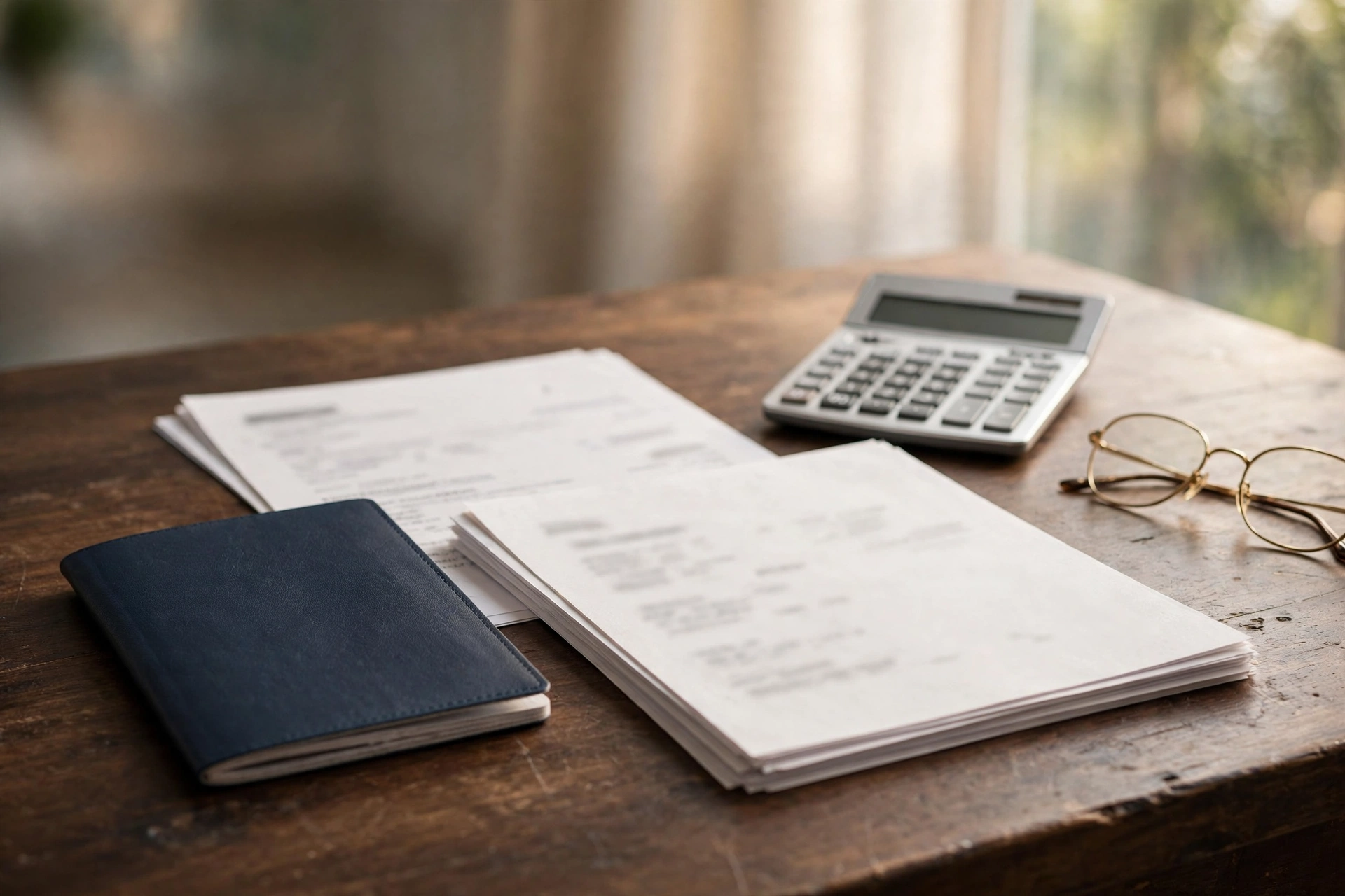 Passport, bank statements and calculator for proof of funds application